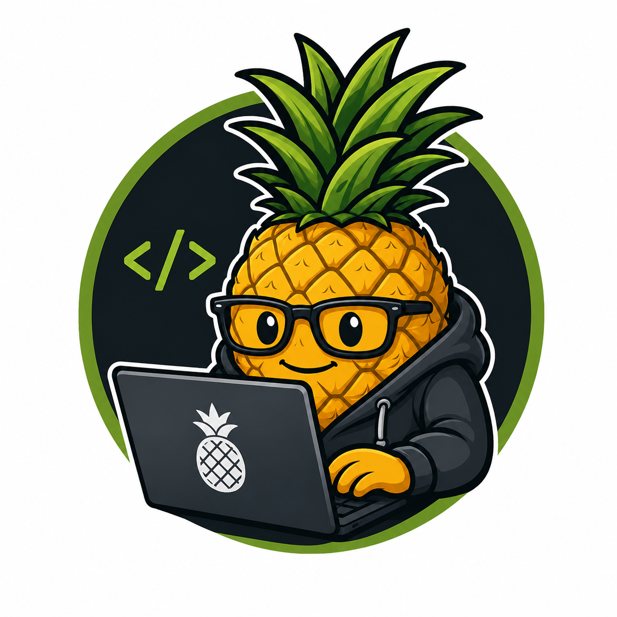 Ananasek bot ilustrujący powiadomienia o streamach